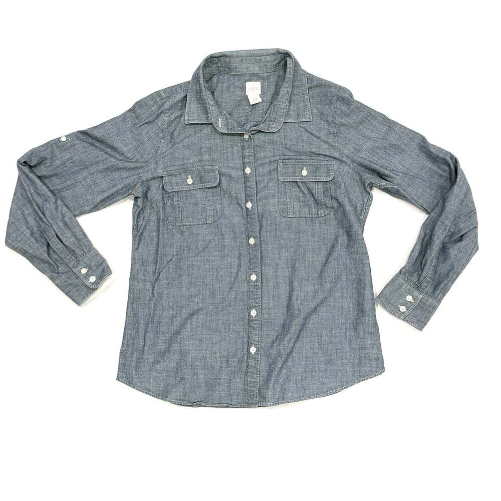 J. Crew The Perfect Shirt Chambray Button Down Long Sleeve Shirt